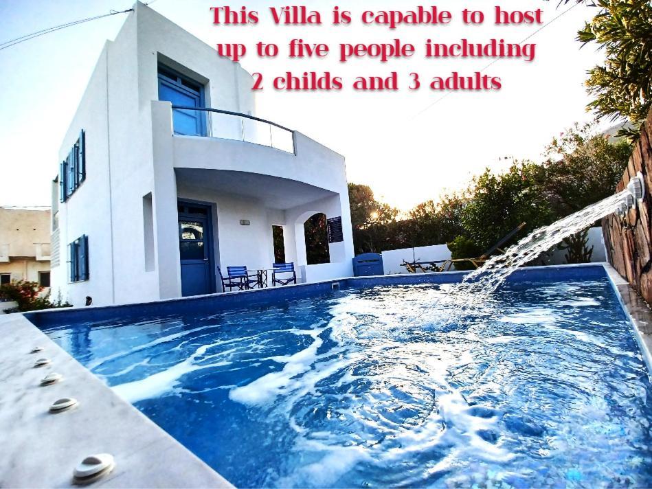 Located By The Sea One Beachfront Private Captain Lazaros Pool Villa With Loft In 750Sqm Spacious Private Plot-Jacuzzi-Sunrelax-Furnished Terace-Gazebo-Private Parking,Sleep 3 Adults And 2 Children, Just Steps From The Black Beach-Seaview Perísza Kültér fotó