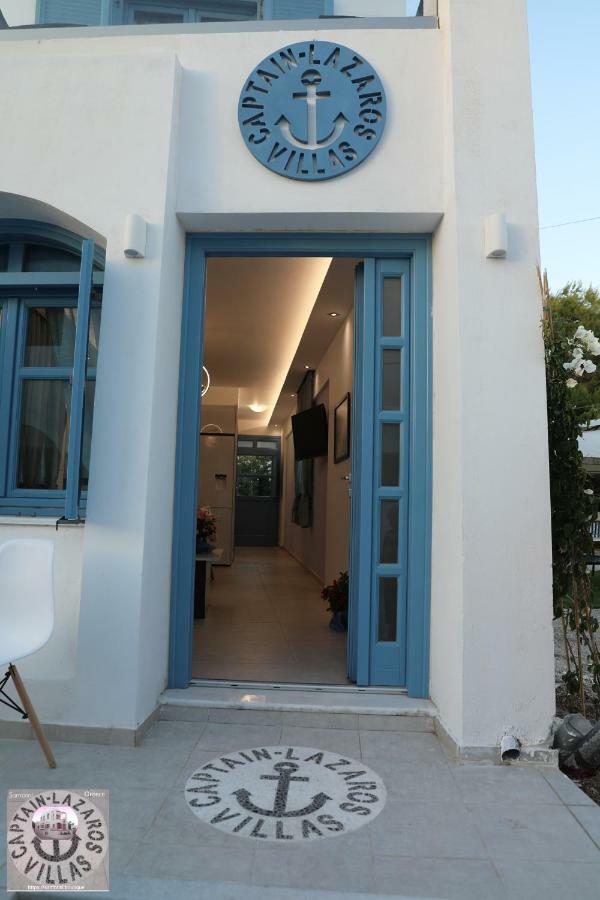 Located By The Sea One Beachfront Private Captain Lazaros Pool Villa With Loft In 750Sqm Spacious Private Plot-Jacuzzi-Sunrelax-Furnished Terace-Gazebo-Private Parking,Sleep 3 Adults And 2 Children, Just Steps From The Black Beach-Seaview Perísza Kültér fotó