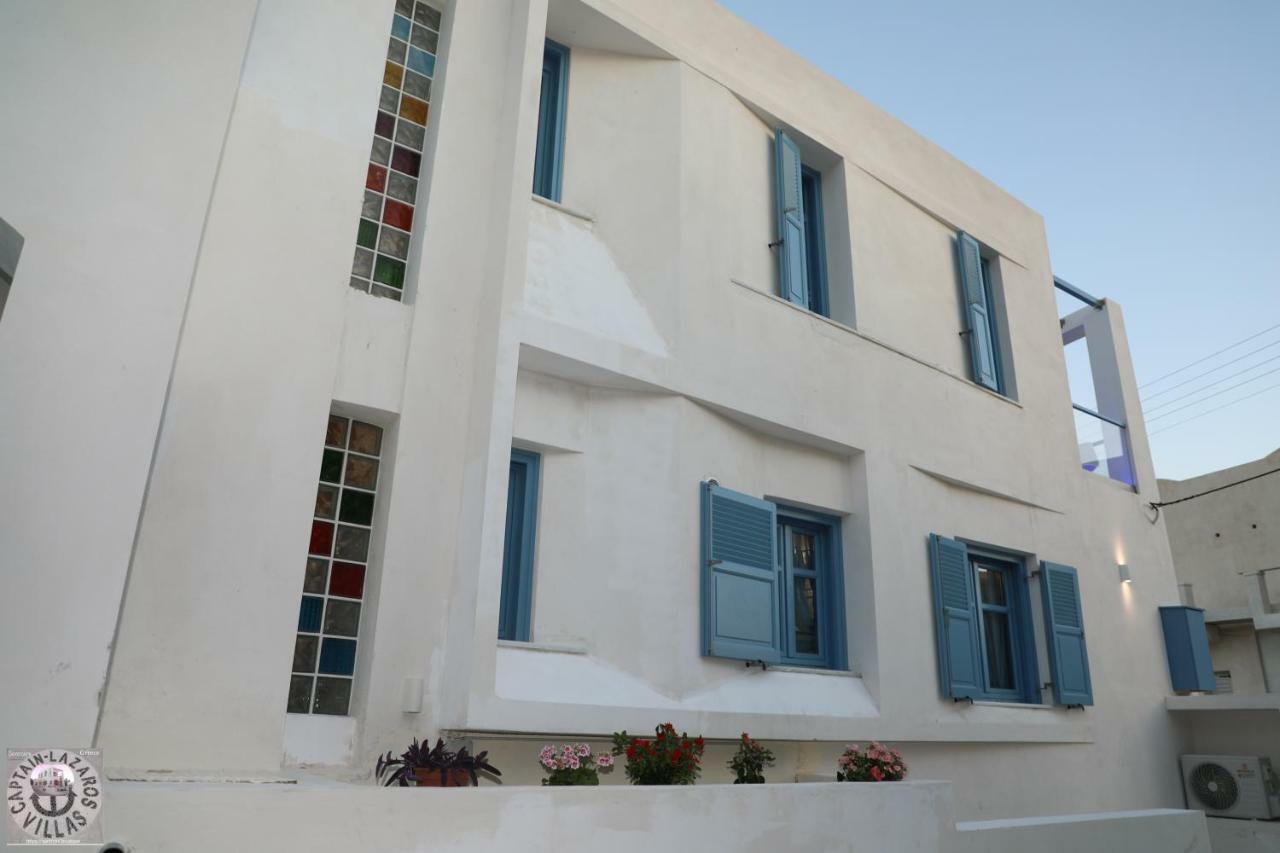 Located By The Sea One Beachfront Private Captain Lazaros Pool Villa With Loft In 750Sqm Spacious Private Plot-Jacuzzi-Sunrelax-Furnished Terace-Gazebo-Private Parking,Sleep 3 Adults And 2 Children, Just Steps From The Black Beach-Seaview Perísza Kültér fotó